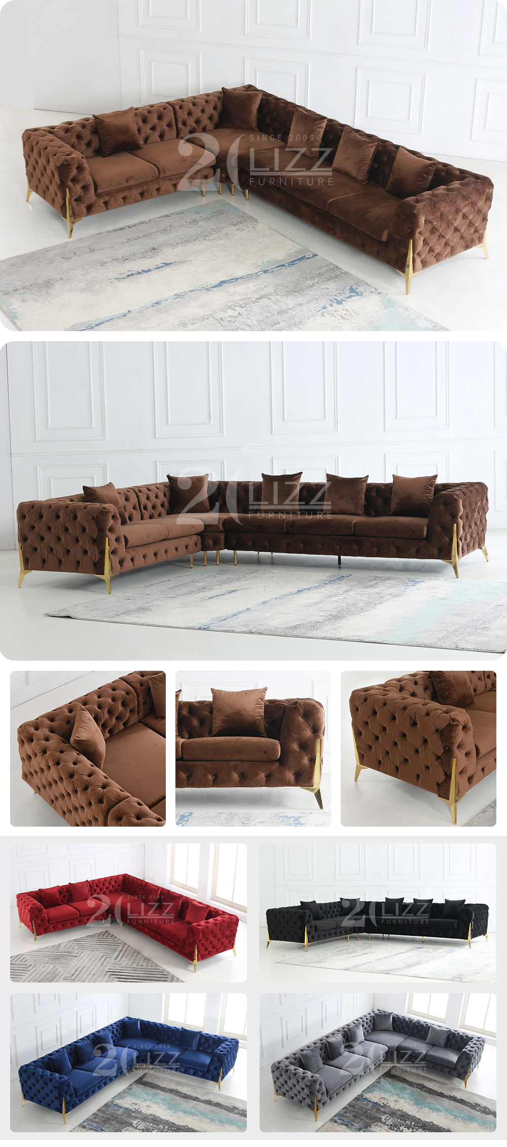 LZ999L sofá de tecido.