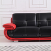 Sofá tradicional grande vermelho e preto para sala de estar