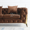 Móveis para casa, sofá clássico de tecido Chesterfield para sala de estar