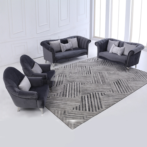 SoFa de tecido cinza em forma de U de alta tecnologia