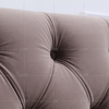 Sofá de tecido marrom para sala de estar de lazer