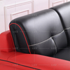 Sofá tradicional grande vermelho e preto para sala de estar