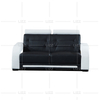 Sofá de couro preto e branco para sala de estar para lazer
