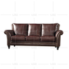 Conjunto de móveis clássico sofá de couro de alta qualidade