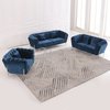 Sofá de tecido contemporâneo para sala de estar com pés de aço inoxidável