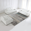 Sofá funcional de couro branco para sala de estar
