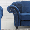 Sofá de tecido estilo clássico de lazer com cadeira pequena