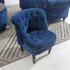 Sofá de tecido estilo clássico de lazer com cadeira pequena