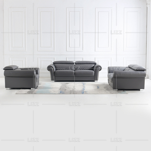 Sofá de couro com design contemporâneo genuíno