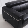 Sofá enorme curvo preto escuro para sala de estar
