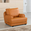 Sofá confortável de couro minimalista para sala de estar