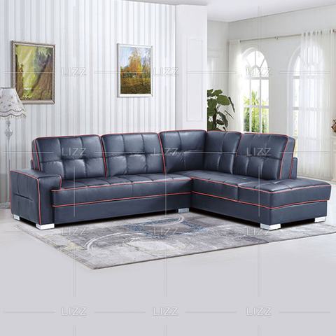 Sofá modular clássico de couro para sala de estar