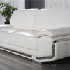 Grande venda de sofá de couro genuíno para sala com pés de aço inoxidável