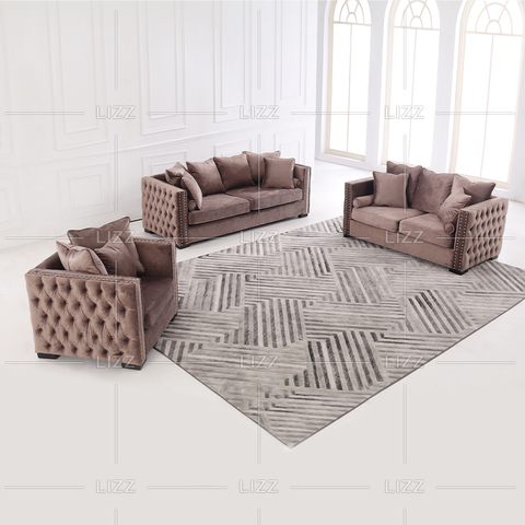 Sofá confortável de tecido moderno Chesterfield