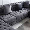 Sofá de tecido cinza com design europeu doméstico