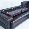 Sofá modular clássico de couro para sala de estar