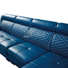 Sofá confortável em forma de L em azul real para sala de estar