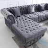 Sofá de tecido cinza com design europeu doméstico