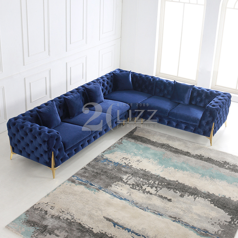 Sofá elegante de tecido de aço flexível de última geração